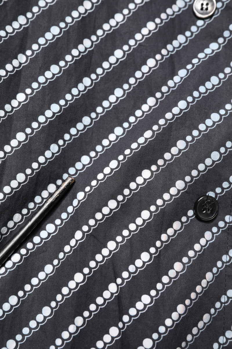 Chemise décontractée à boutons, rayures noires et blanches, Dolce &amp; Gabbana