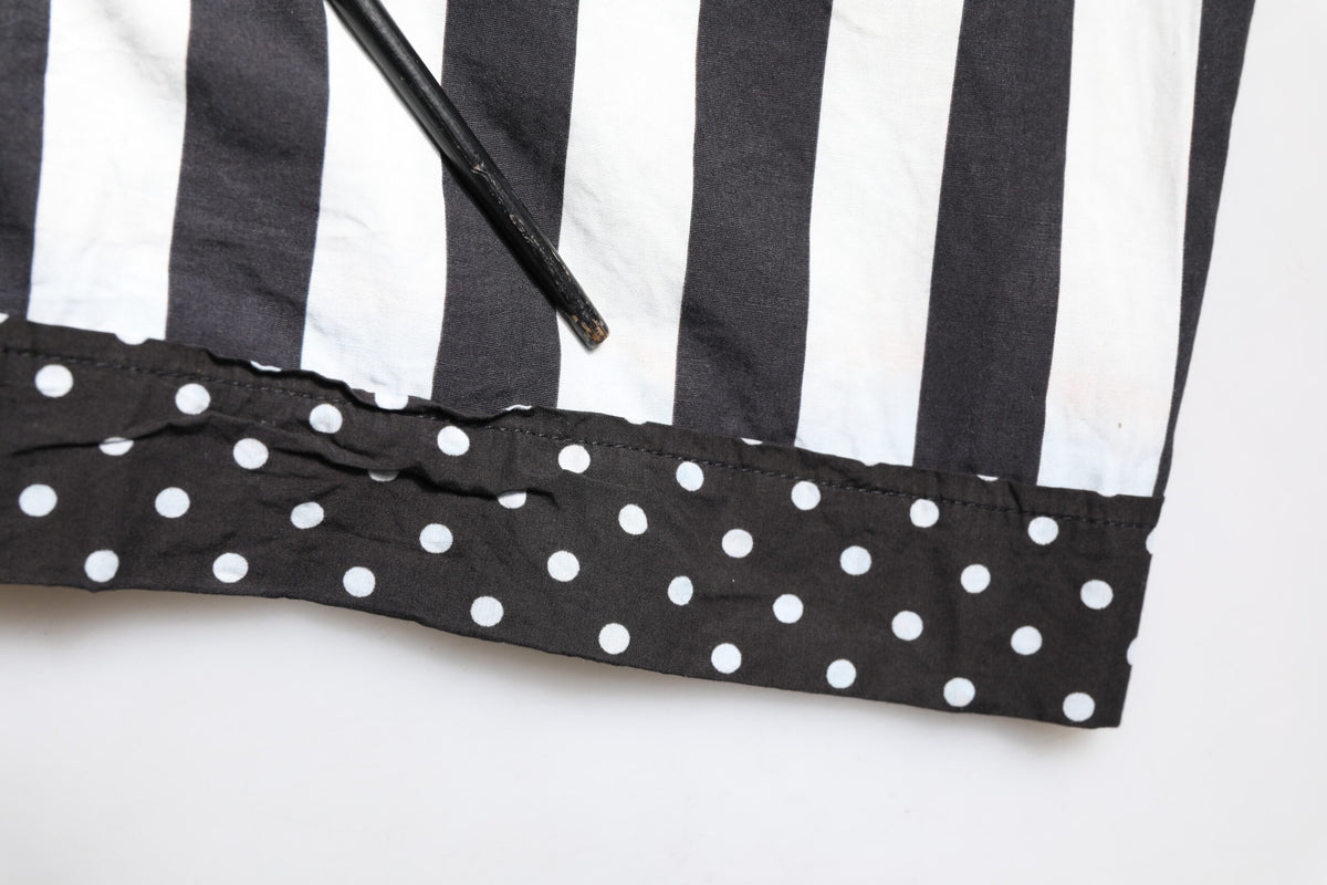 Chemise décontractée à boutons, rayures noires et blanches, Dolce &amp; Gabbana