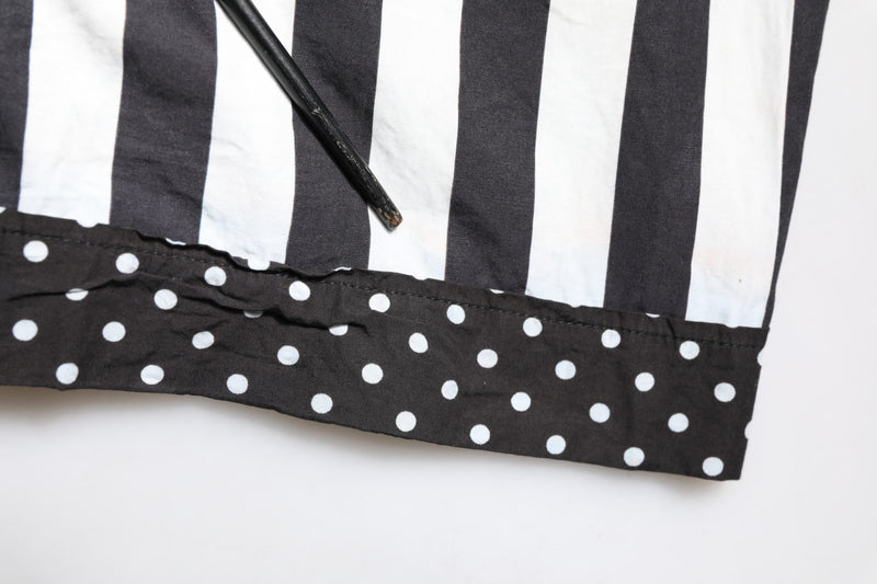 Chemise décontractée à boutons, rayures noires et blanches, Dolce &amp; Gabbana