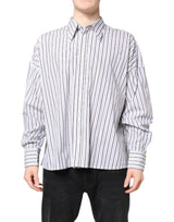 Chemise décontractée à boutons, rayures blanches et noires, Dolce &amp; Gabbana