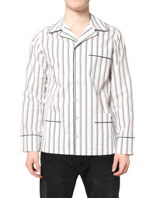 Dolce &amp; Gabbana wit gestreept pyjamashirt voor dames