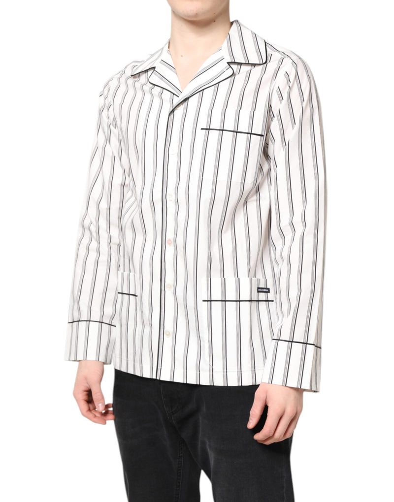 Dolce &amp; Gabbana wit gestreept pyjamashirt voor dames