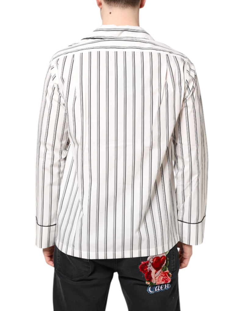 Dolce &amp; Gabbana wit gestreept pyjamashirt voor dames