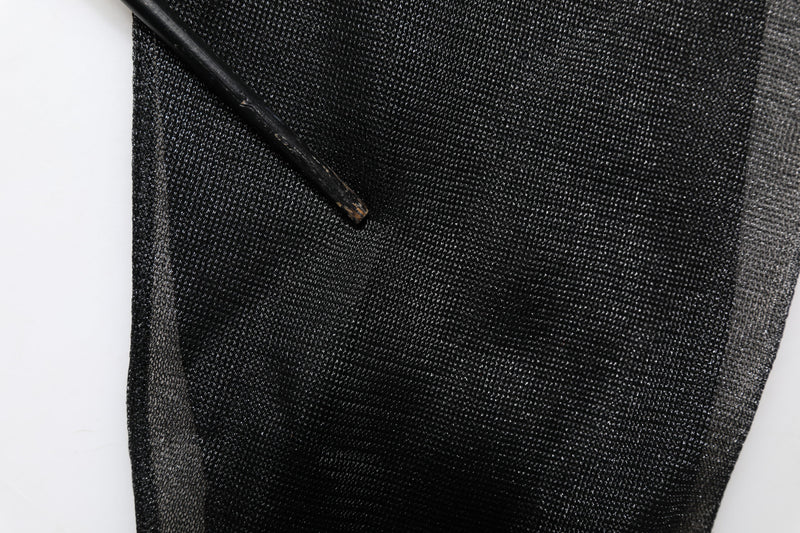 Dolce &amp; Gabbana Zwarte Gehaakte Crewneck Pullevertrui met Logo