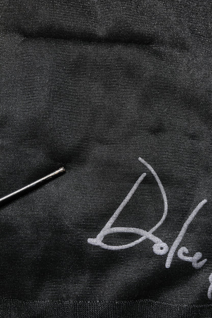 Dolce & Gabbana Black Logo Knitted Crewneck Pullover Sweater