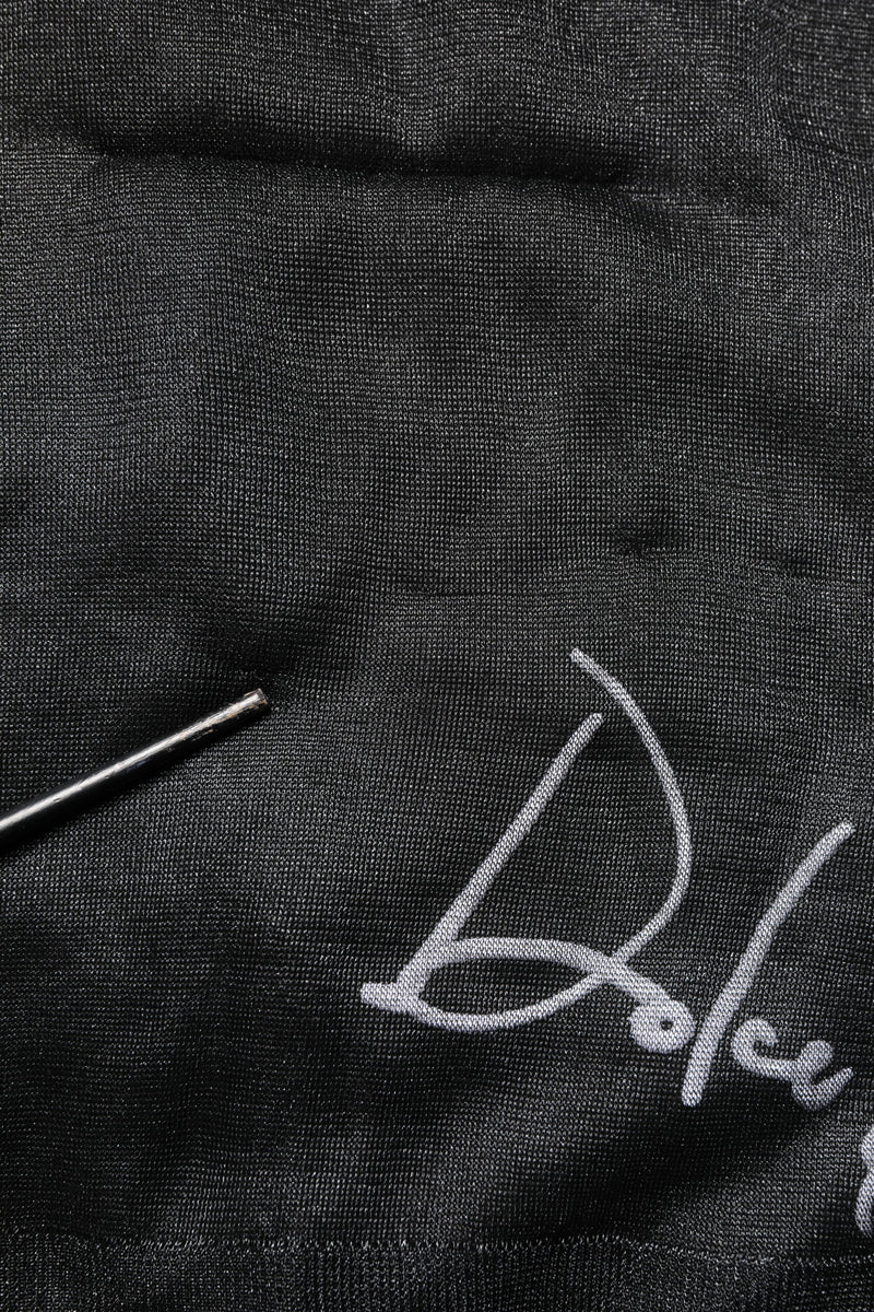 Dolce &amp; Gabbana Zwarte Gehaakte Crewneck Pullevertrui met Logo