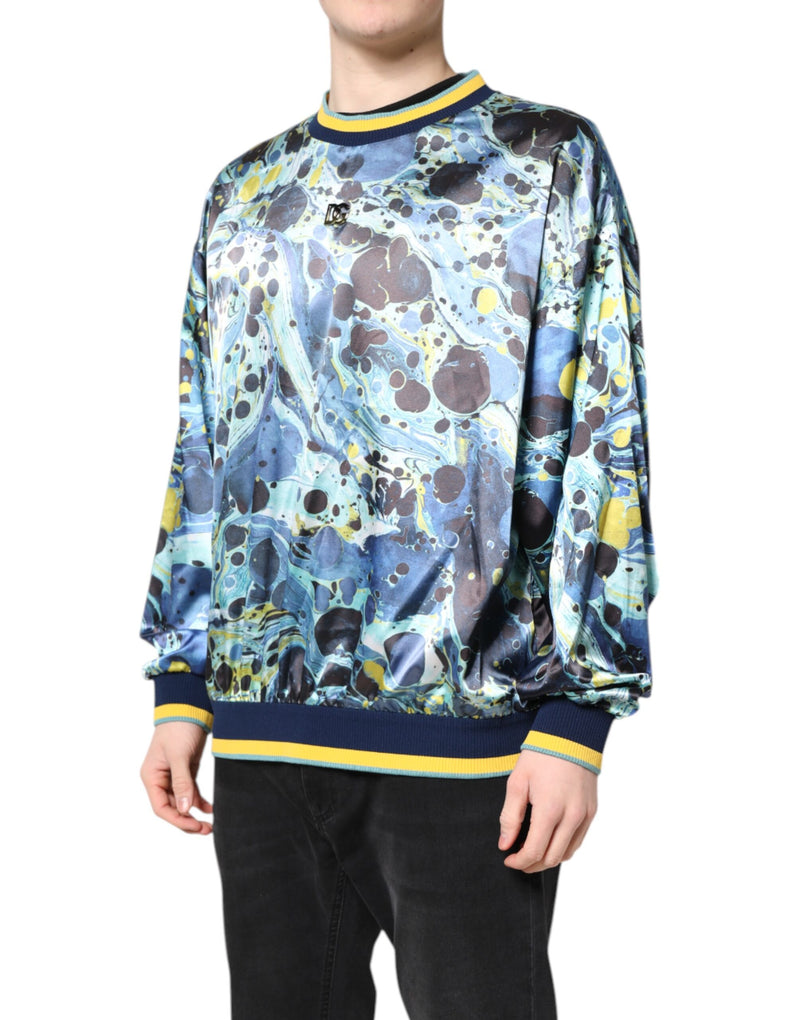 Dolce &amp; Gabbana heren trui met multicolor marmerprint