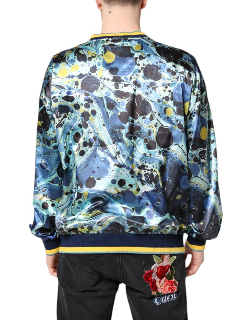 Dolce &amp; Gabbana heren trui met multicolor marmerprint