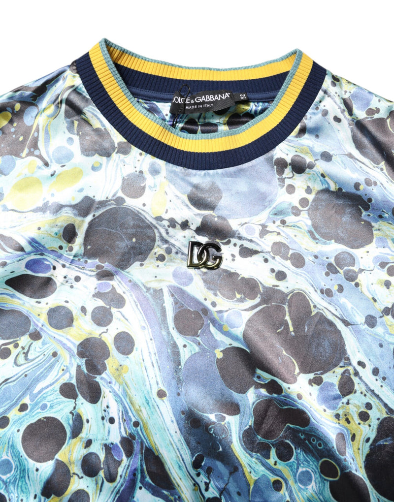 Dolce &amp; Gabbana heren trui met multicolor marmerprint