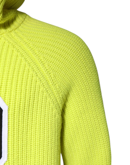 Dolce & Gabbana Green 69 Knit Hooded Men Pullover Sweater