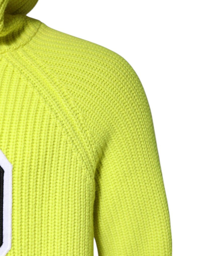 Pull en tricot à capuche pour homme vert 69 de Dolce &amp; Gabbana