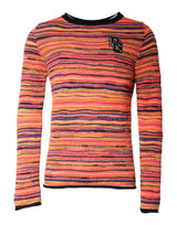 Pull en laine multicolore à logo DG de Dolce &amp; Gabbana