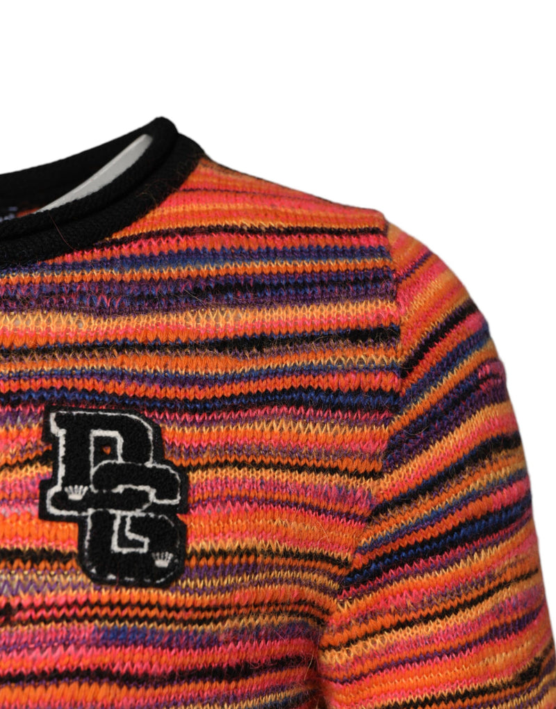 Dolce &amp; Gabbana gebreide trui van wol met DG-logo in verschillende kleuren