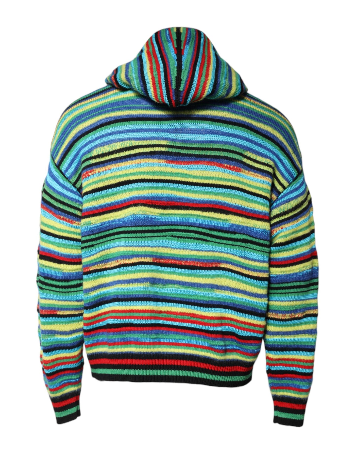 Dolce & Gabbana Multicolor Cotton Hooded Pullover Sweater