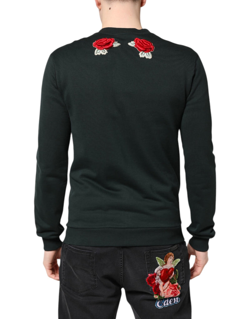 Pull en tricot noir brodé de paillettes de Dolce &amp; Gabbana