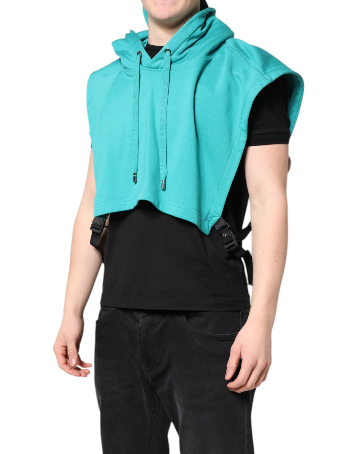 Gilet pull sportswear homme Dolce &amp; Gabbana en coton vert à capuche