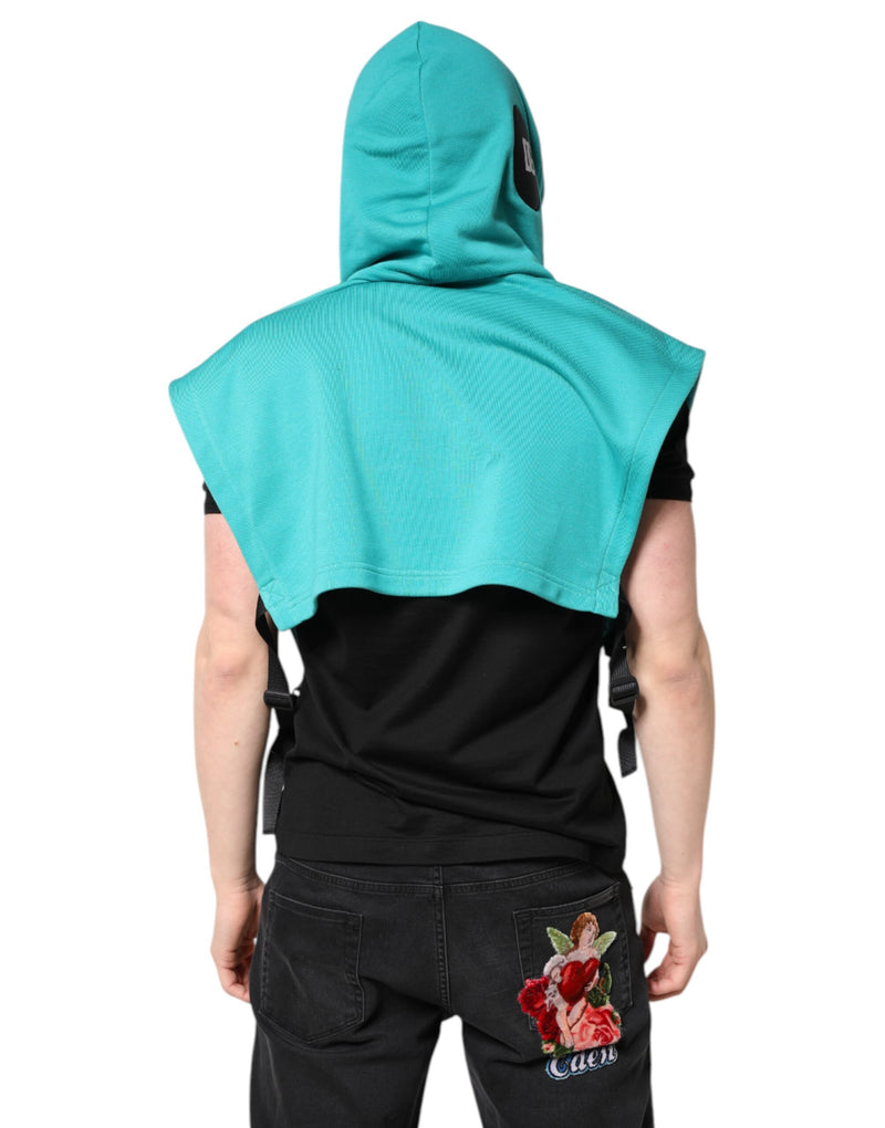 Dolce &amp; Gabbana groene katoenen vest met capuchon voor heren, sportkleding.