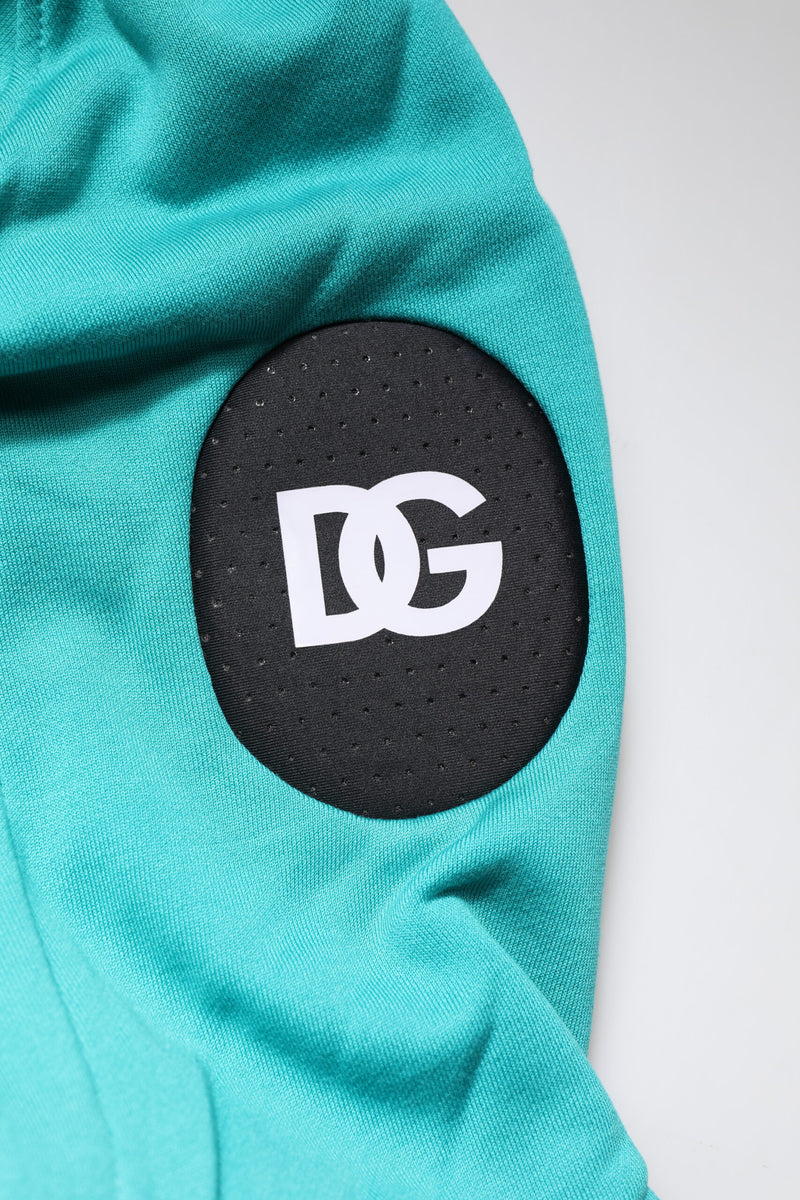 Dolce &amp; Gabbana groene katoenen vest met capuchon voor heren, sportkleding.