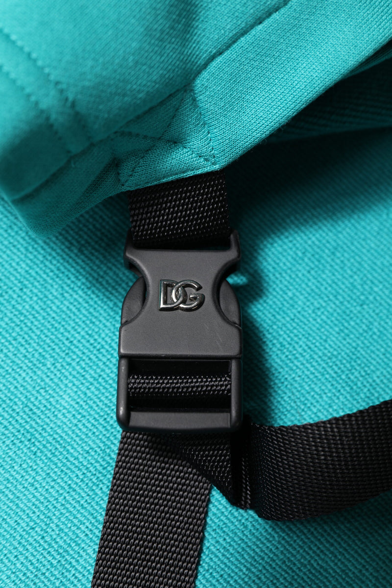 Dolce &amp; Gabbana groene katoenen vest met capuchon voor heren, sportkleding.