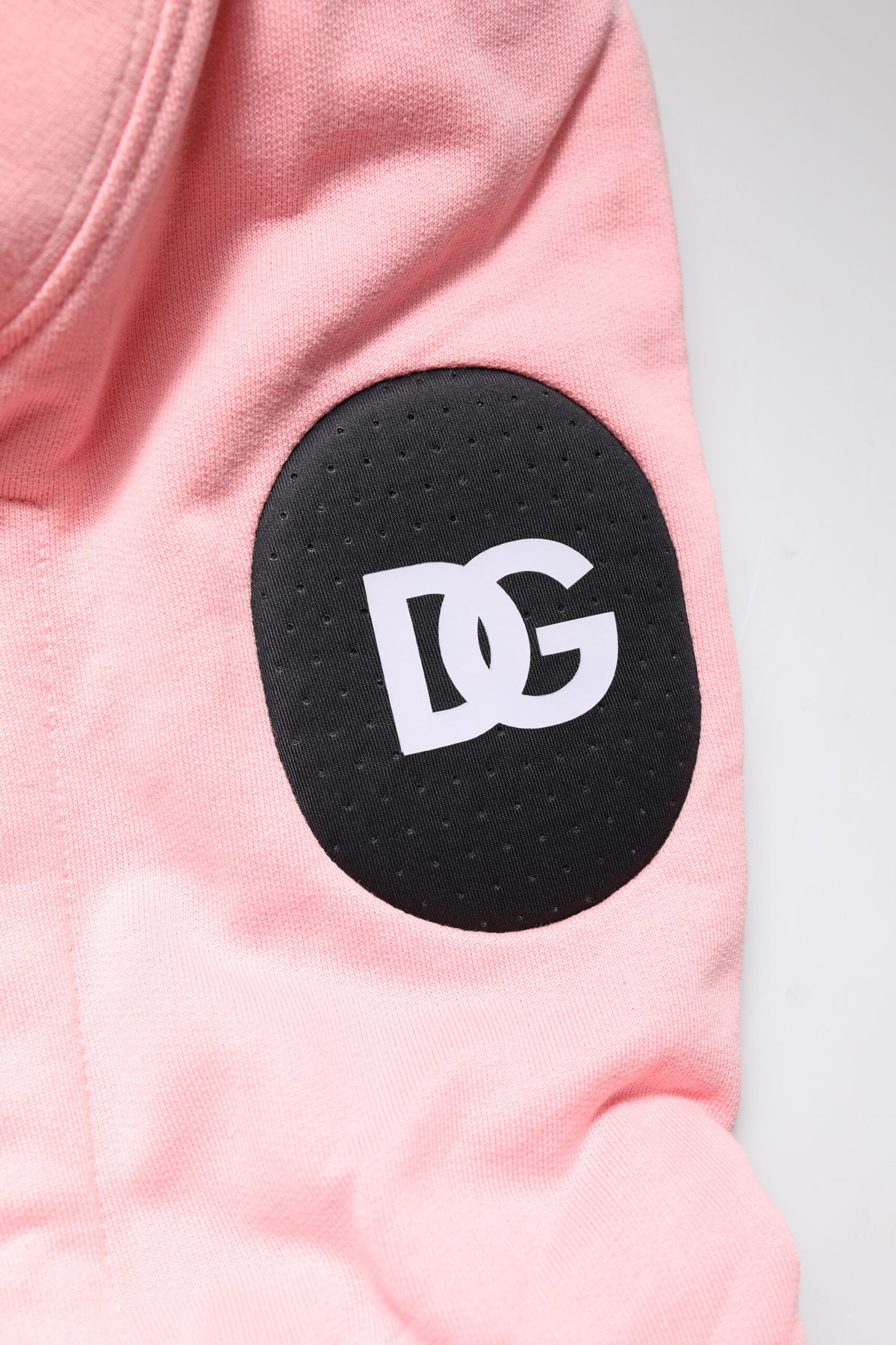 Gilet pull en coton rose à capuche pour homme, marque Dolce &amp; Gabbana.