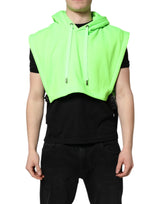 Gilet en polyester à capuche, style sportswear, vert, Dolce &amp; Gabbana