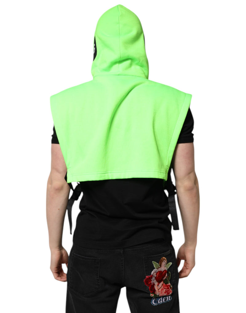 Gilet en polyester à capuche, style sportswear, vert, Dolce &amp; Gabbana