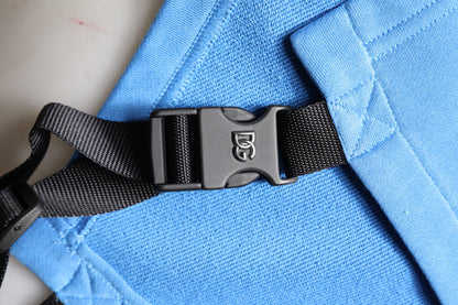 Dolce & Gabbana blauwe katoenen vest met capuchon voor heren, sportkleding.