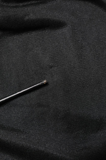 Dolce & Gabbana Zwarte Gehaakte Crewneck Pullevertrui met Logo