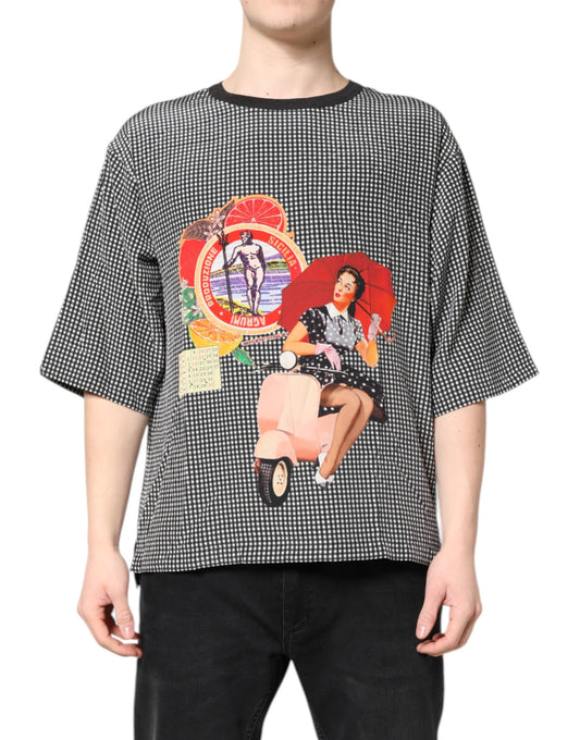Dolce & Gabbana zwart T-shirt met korte mouwen en grafische print
