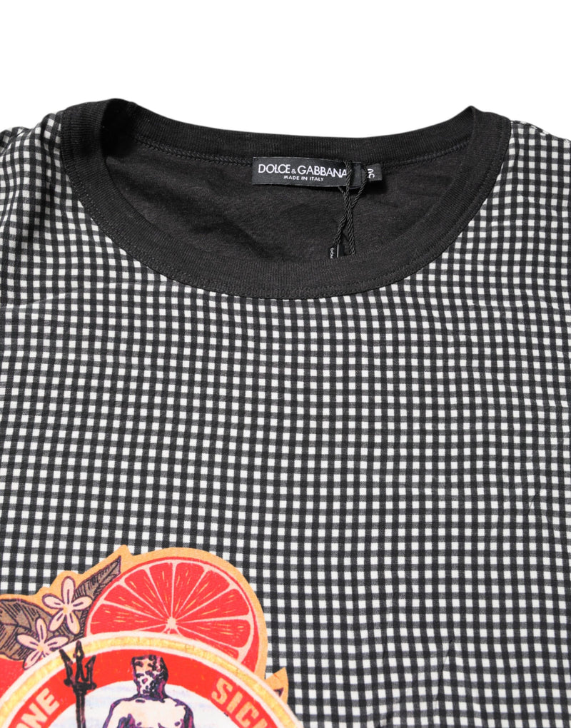 T-shirt à manches courtes noir avec imprimé graphique de Dolce &amp; Gabbana