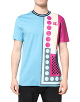 T-shirt à manches courtes à imprimé multicolore avec logo de Dolce &amp; Gabbana