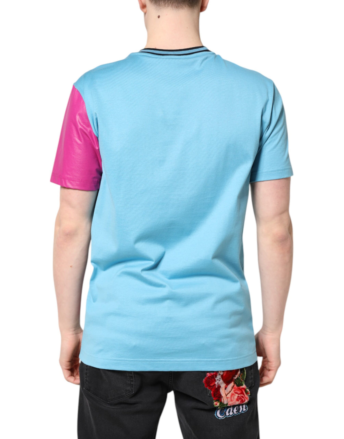 T-shirt à manches courtes à imprimé multicolore avec logo de Dolce &amp; Gabbana