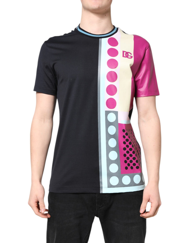 T-shirt à manches courtes à imprimé multicolore avec logo de Dolce &amp; Gabbana