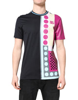 T-shirt à manches courtes à imprimé multicolore avec logo de Dolce &amp; Gabbana
