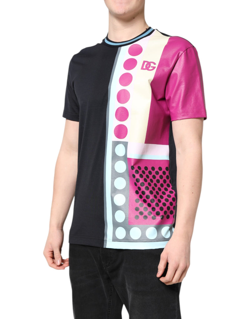 T-shirt à manches courtes à imprimé multicolore avec logo de Dolce &amp; Gabbana
