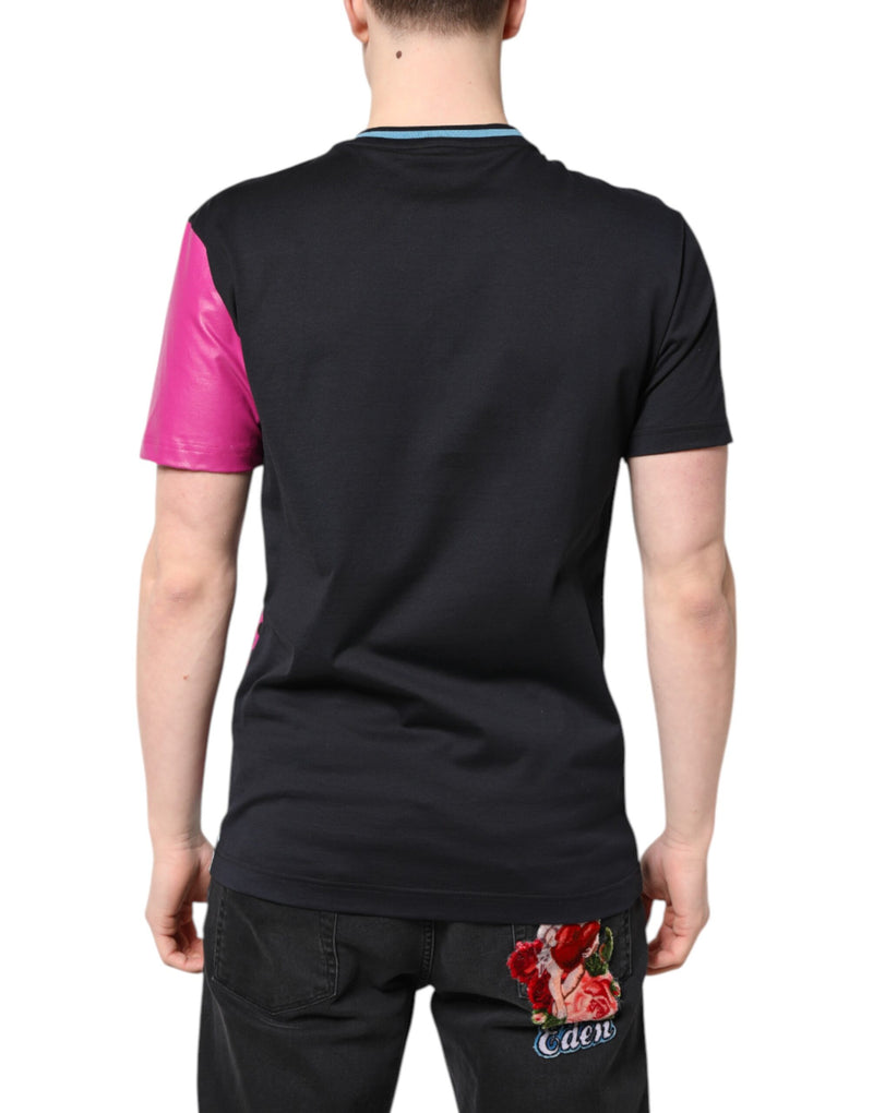 T-shirt à manches courtes à imprimé multicolore avec logo de Dolce &amp; Gabbana