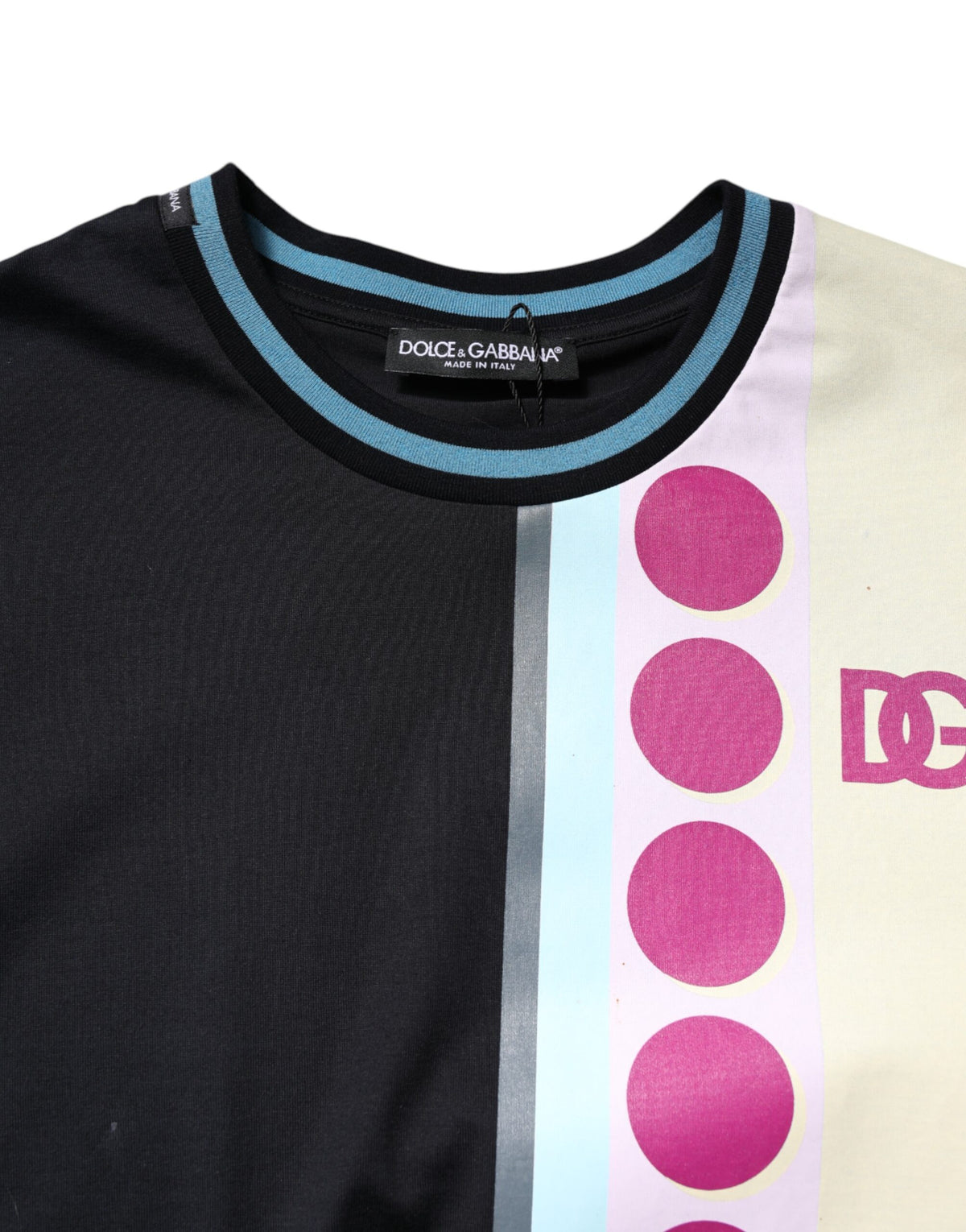 T-shirt à manches courtes à imprimé multicolore avec logo de Dolce &amp; Gabbana