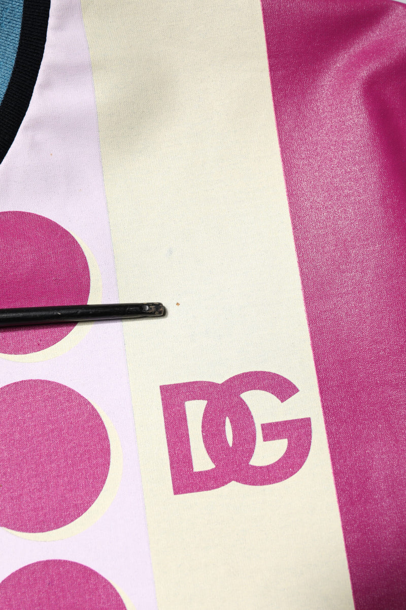 T-shirt à manches courtes à imprimé multicolore avec logo de Dolce &amp; Gabbana