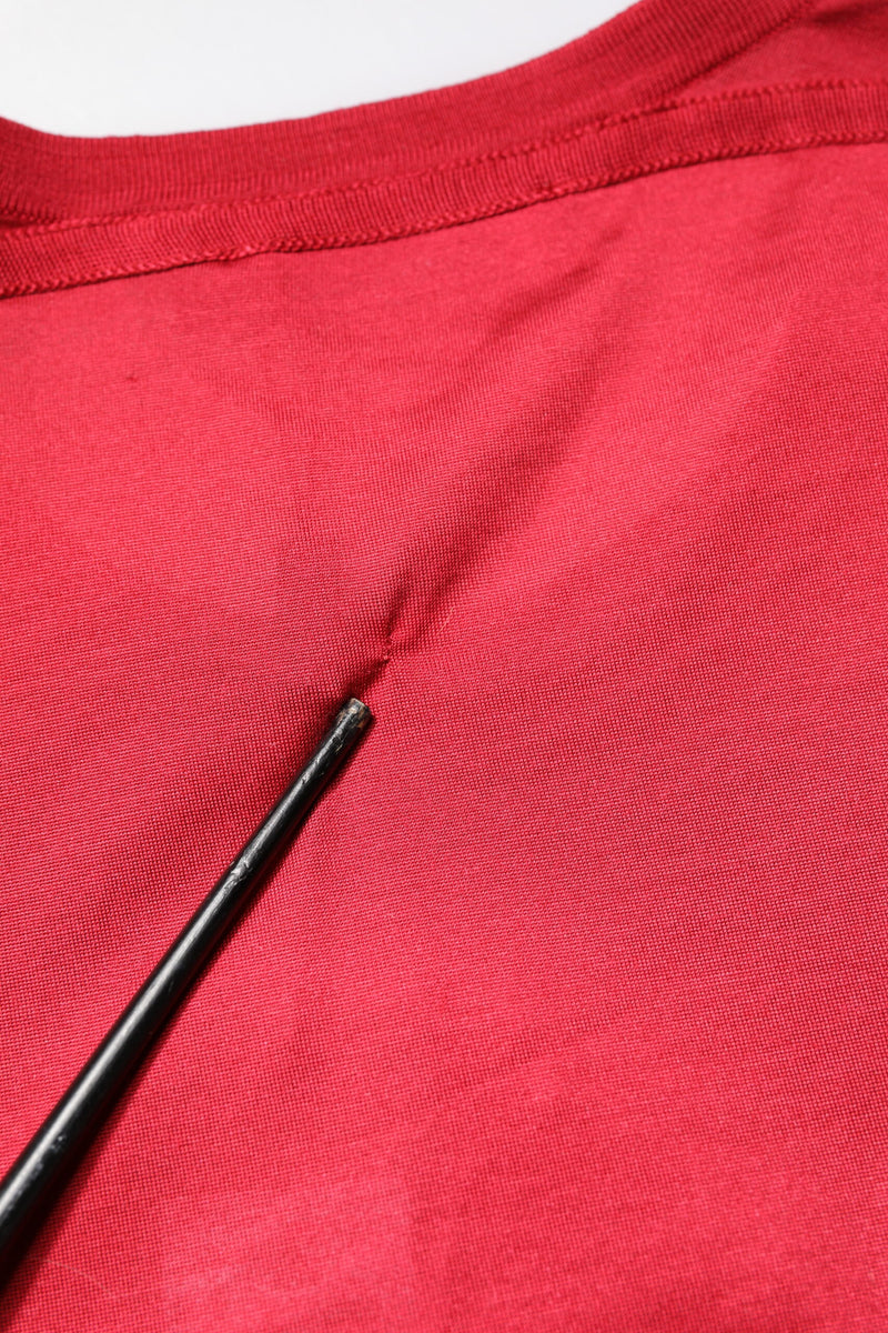 T-shirt à manches courtes en soie rouge Dolce &amp; Gabbana avec logo DG Crown.