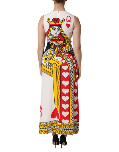 Robe longue blanche sans manches Dolce & Gabbana "Queen Of Hearts"