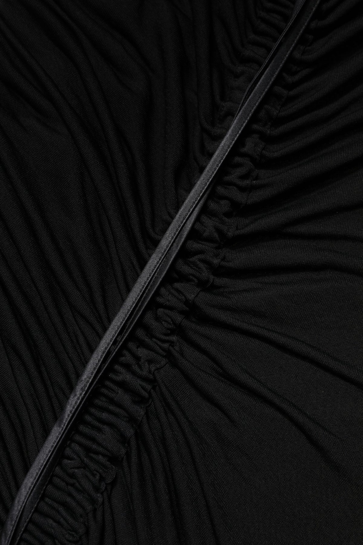 Dolce & Gabbana Robe Longue Bodycon Noire avec Détails en Maille
