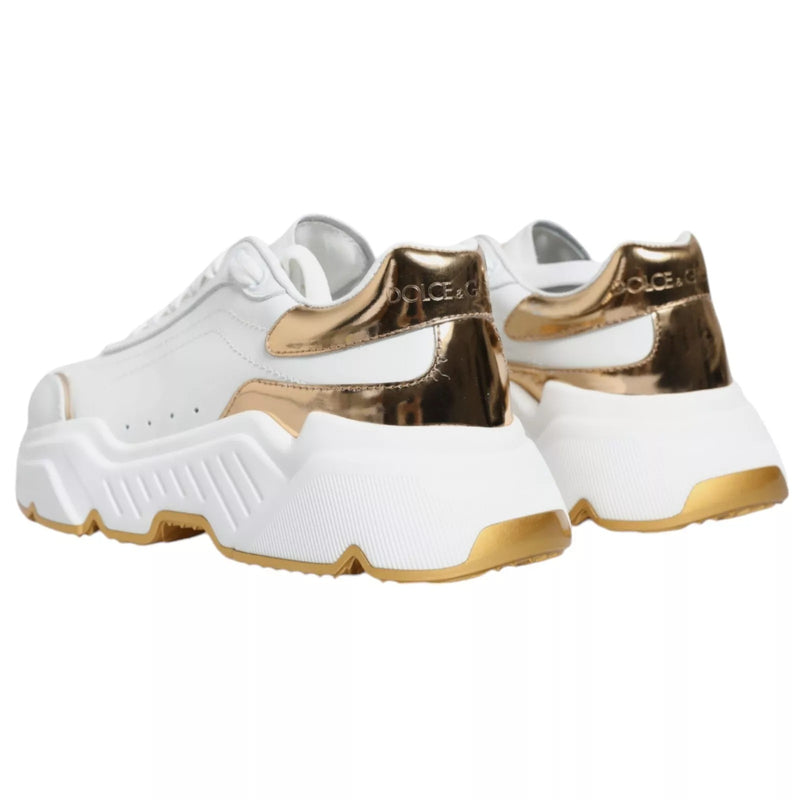 Dolce & Gabbana White Gold Daymaster Low Top Sneakers