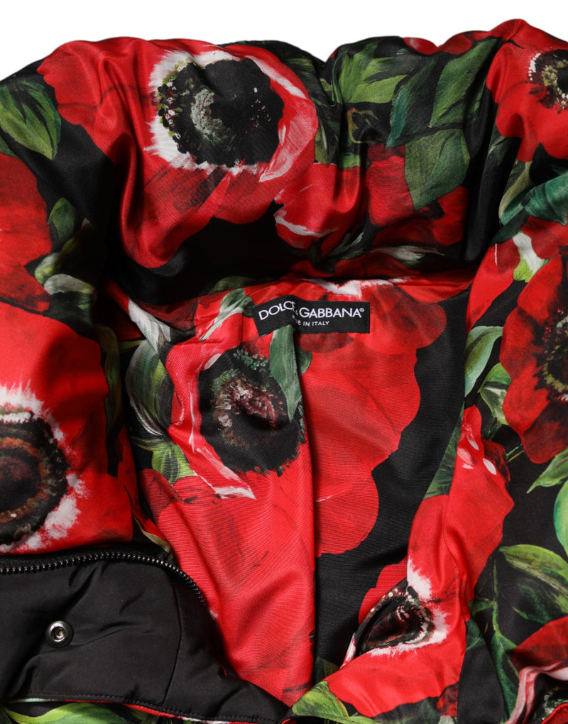 Dolce & Gabbana Multicolor Floral Full Zip Padded Jacket
