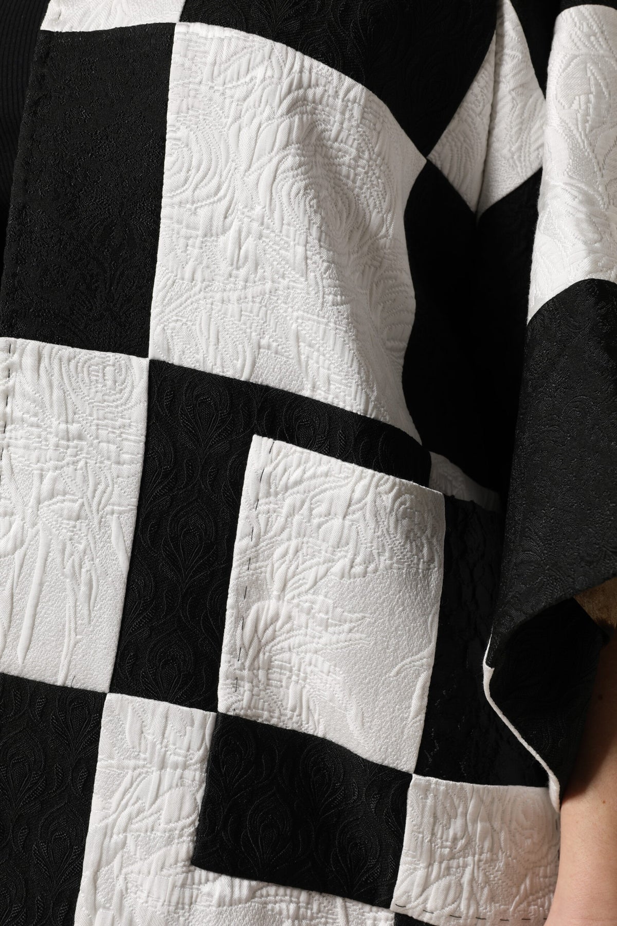 Dolce & Gabbana Blazer Jacquard Patchwork Noir et Blanc