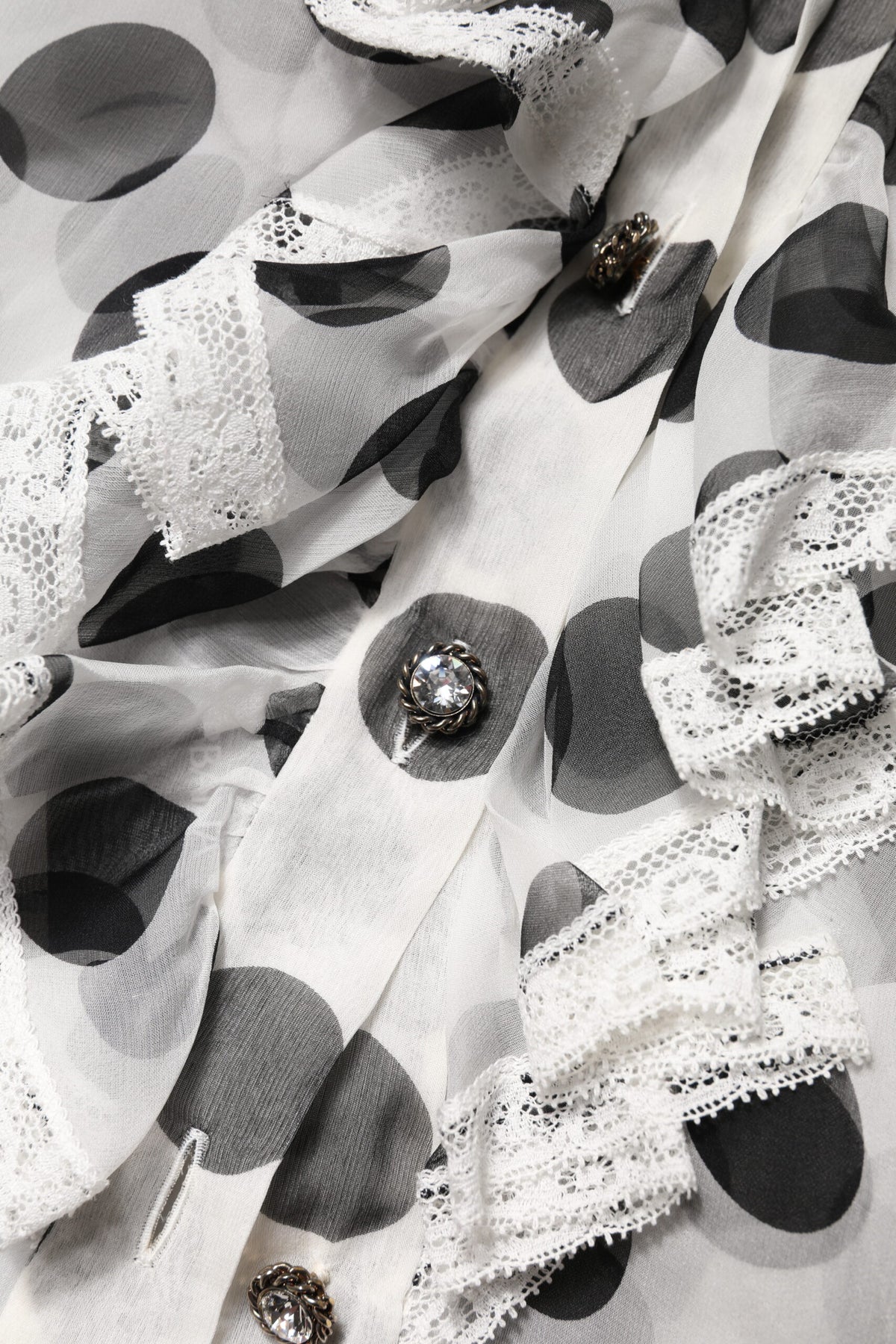 Dolce & Gabbana Top Sans Manches à Pois Noir et Blanc