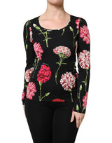 Dolce & Gabbana Blouse Longue à Fleurs Noire pour Femme