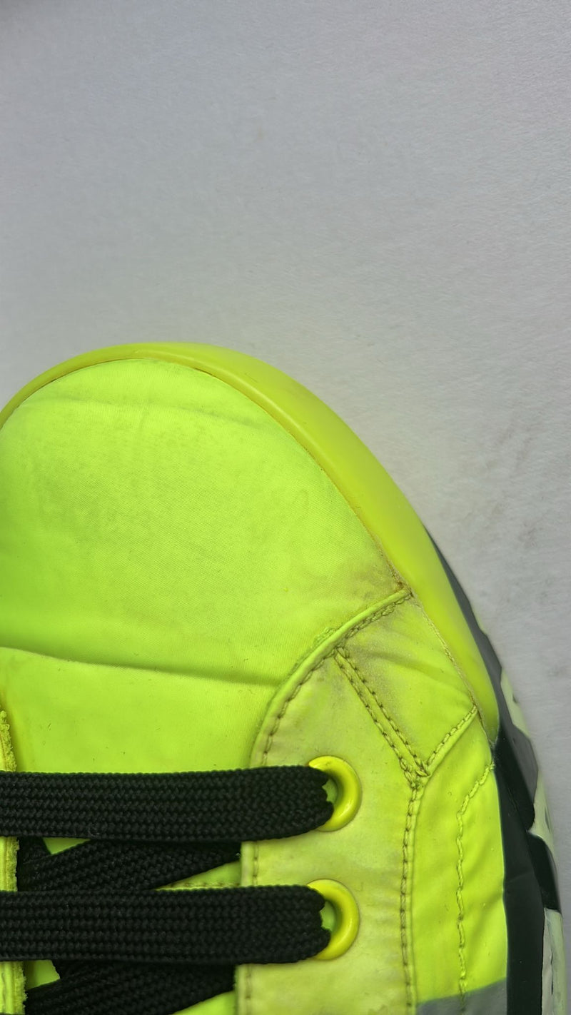 Dolce & Gabbana Neon Green Logo Tape Low Top Sneakers