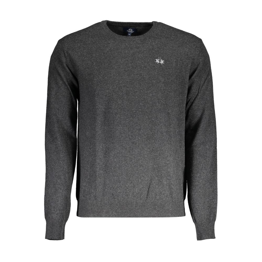Pull en laine marron La Martina pour homme