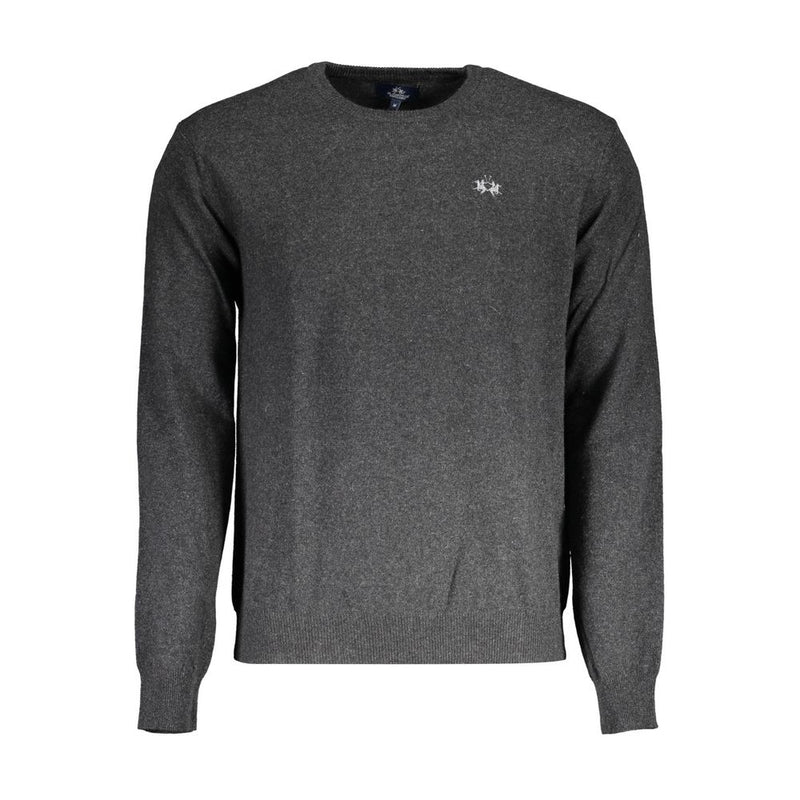Pull en laine marron La Martina pour homme