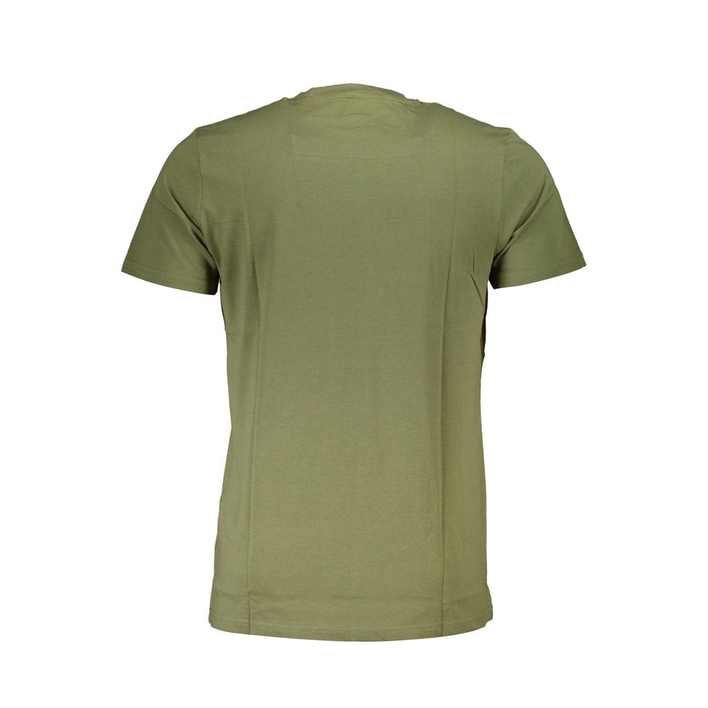 T-shirt homme en coton vert Cavalli Class